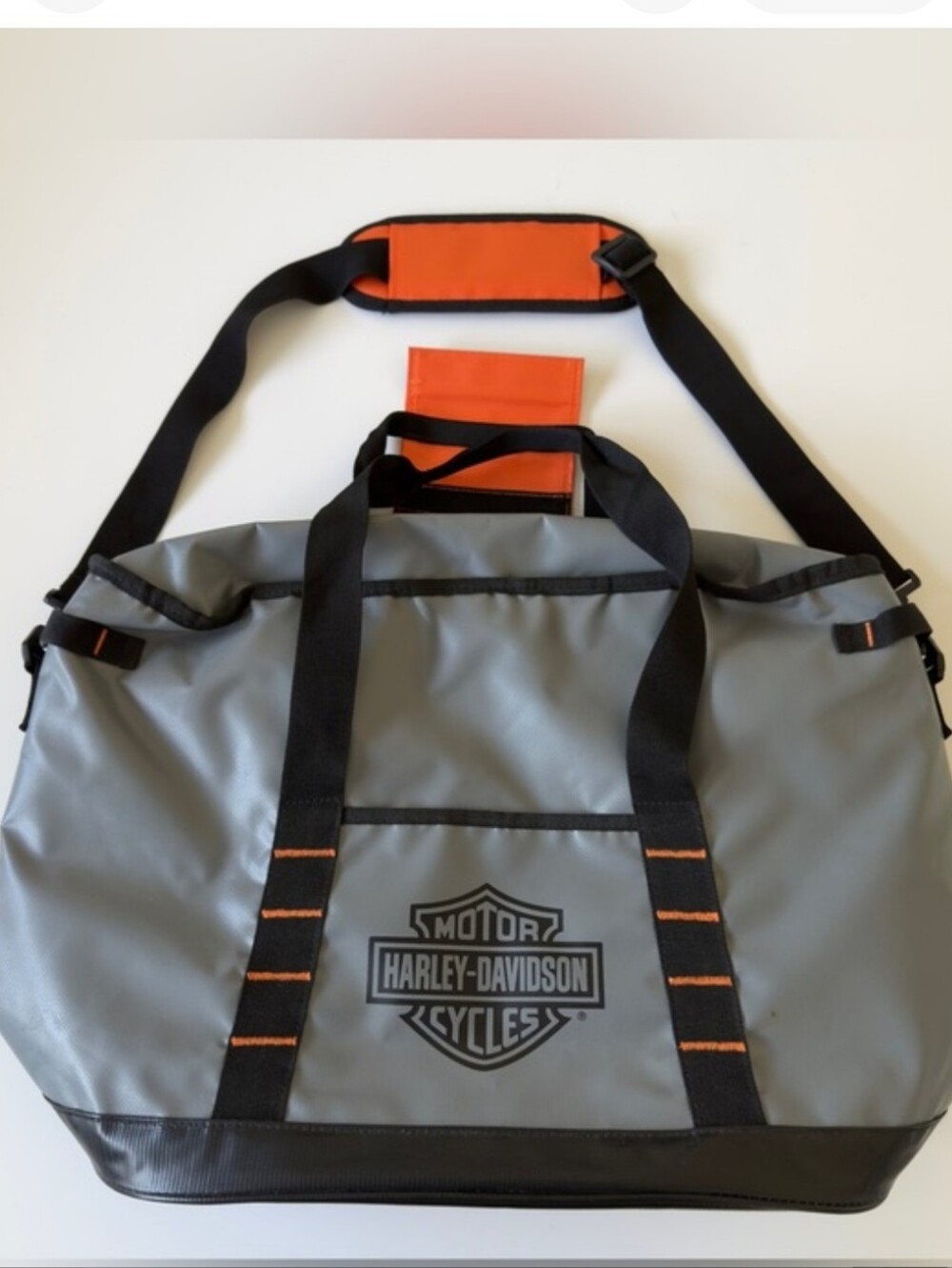 Harley-Davidson Gray, Black & Orange insulated  Cooler Bag